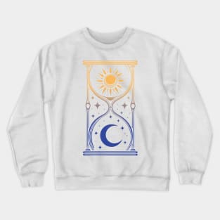 Day And Night. Time Flies By Crewneck Sweatshirt